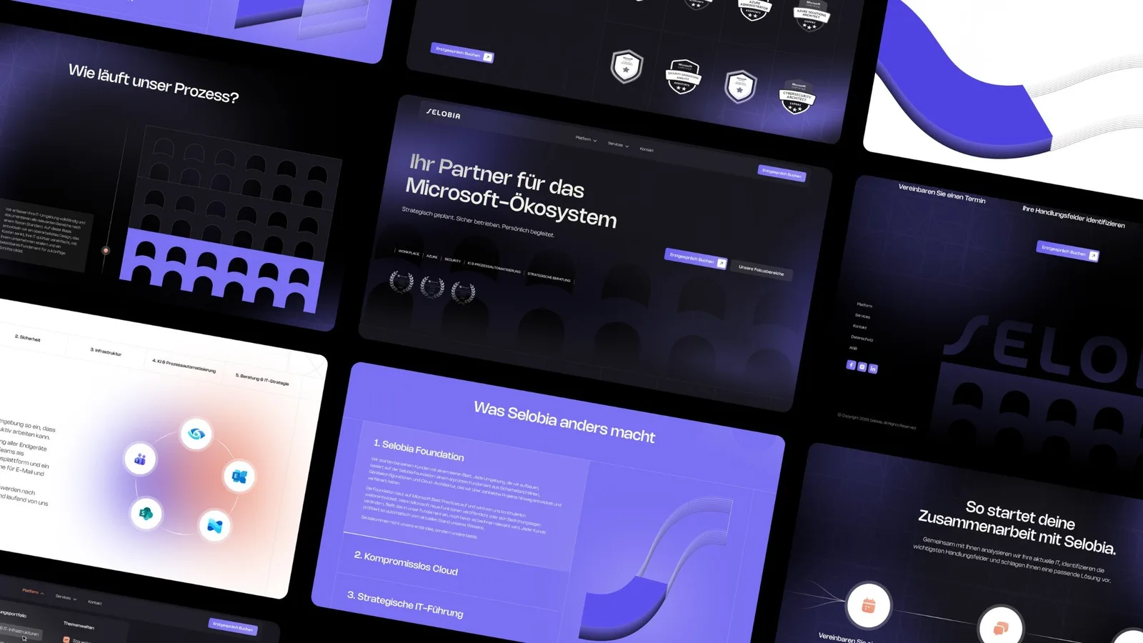 Selobia interface screens